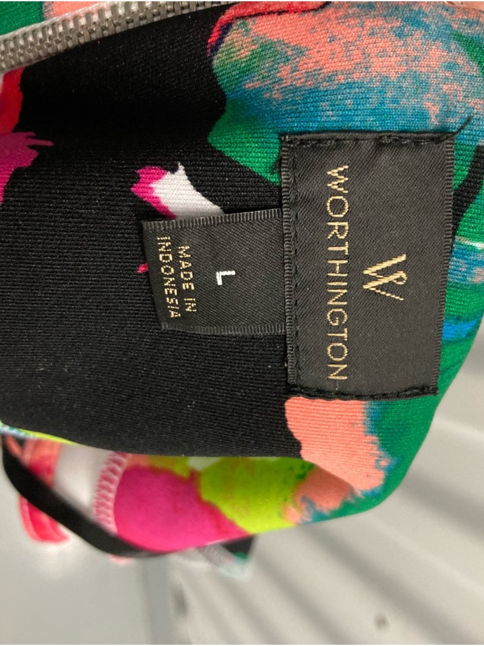 Worthington Floral Sleeveless Shift Dress in Pink, Green, Blue, White - Picture 7 of 7